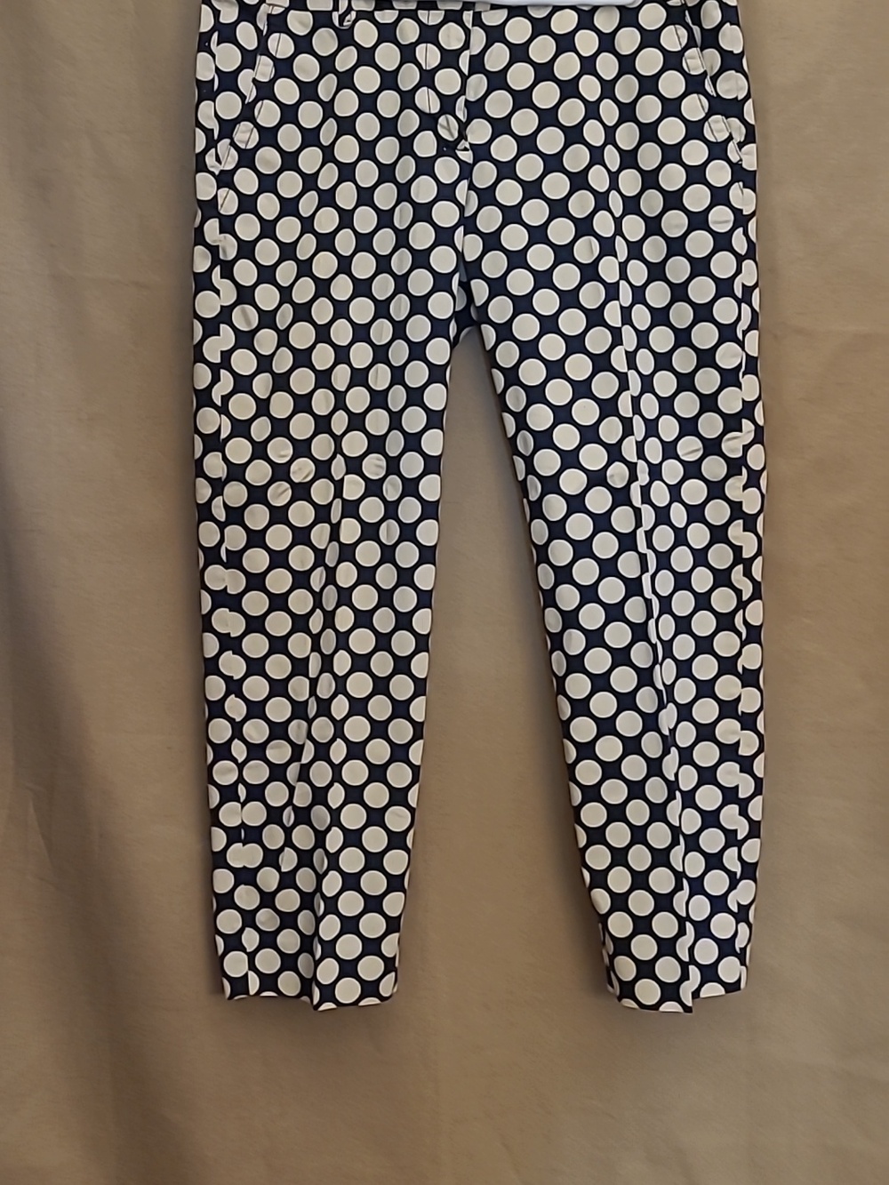 J. Crew Navy and White Polka Dot Chinos - Picture 2 of 3